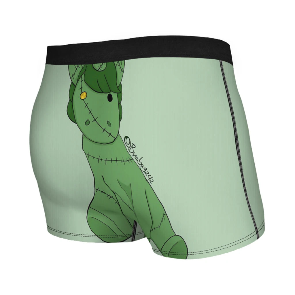 Green Cute Zombie Unicorn Happy Halloween Underpants Cotton Panties Men's Underwear Ventilate Shorts Boxer Briefs