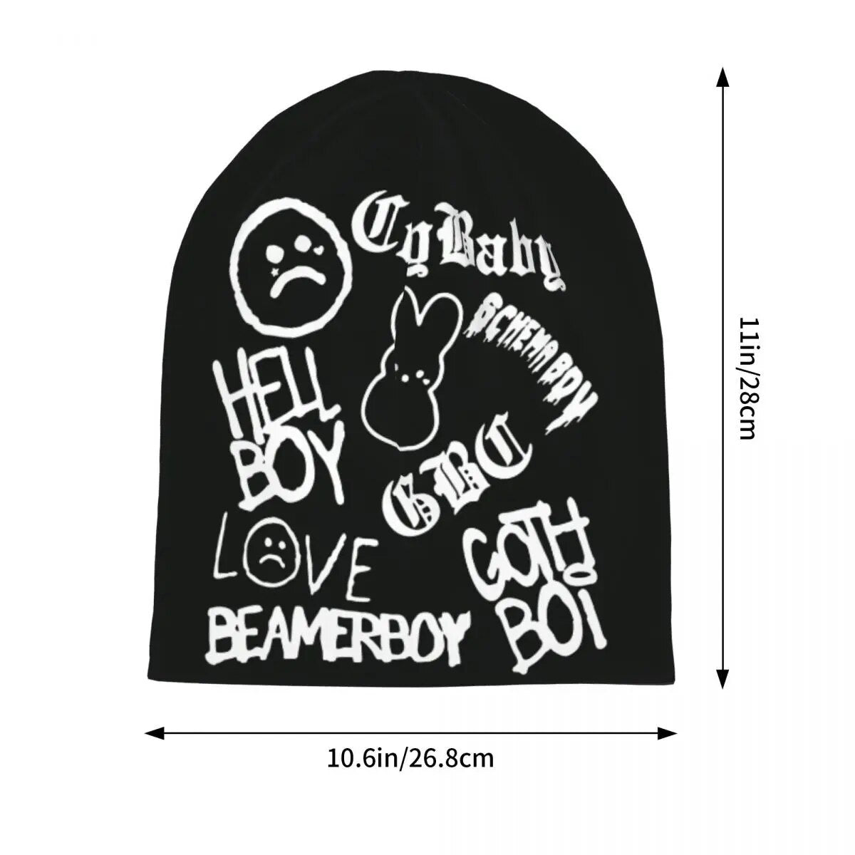 Lil Peep Emo Rap Goth Caps Hip Hop Unisex Outdoor Skullies Beanies Hat Spring Warm Thermal Elastic Bonnet Knitting Hats