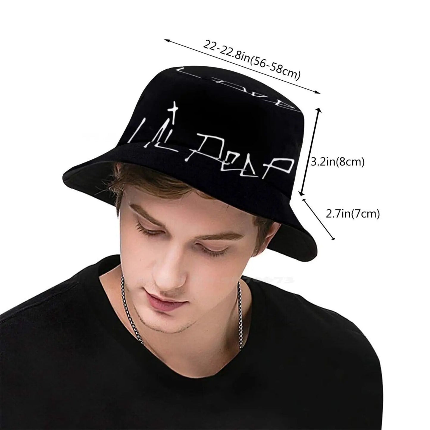 Lil Peep Logo Korean Ladies Outdoor Sun Hat Bucket Cap Lil Peep Logo Rap Souncloud Music Soundclound Emo Album 2016 America